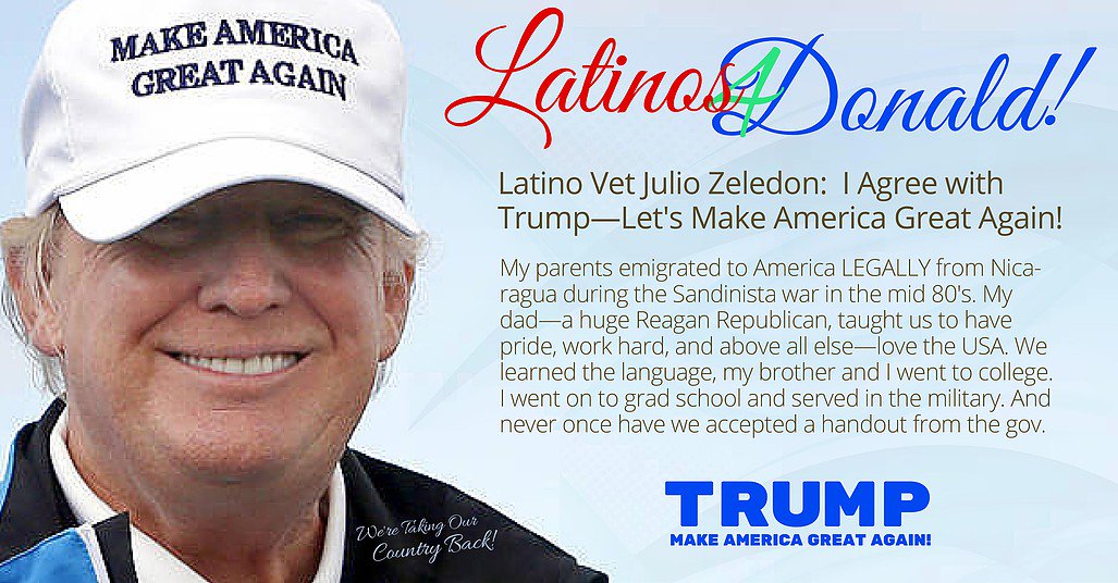 Mansstory2's tweet photo. Latino's Love TRUMP #DTmag https://t.co/wBkc13lXnY