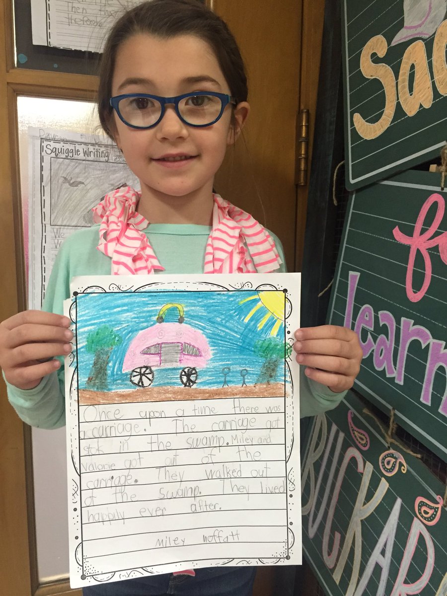 mrsschilowsky's tweet photo. It's all in the details! 👌🏻 #firstgrade #fairytalewriting #details #panthercubs @PES325 https://t.co/IgAhkl0DTV