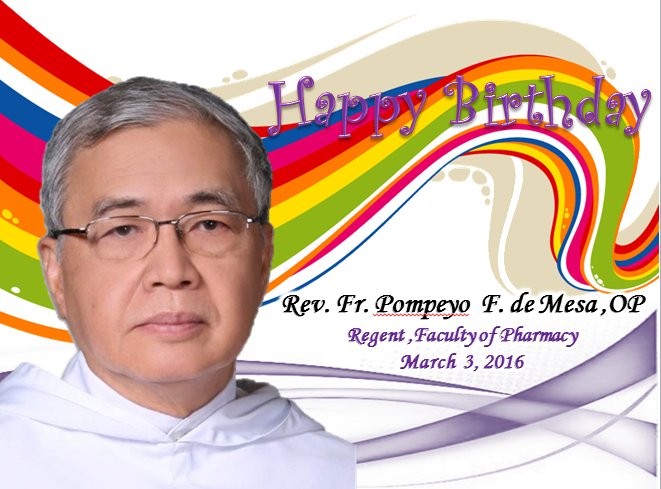 ustpharma's tweet photo. Let us wish our beloved regent, Fr. de Mesa, a happy birthday! https://t.co/9nTztiijMO