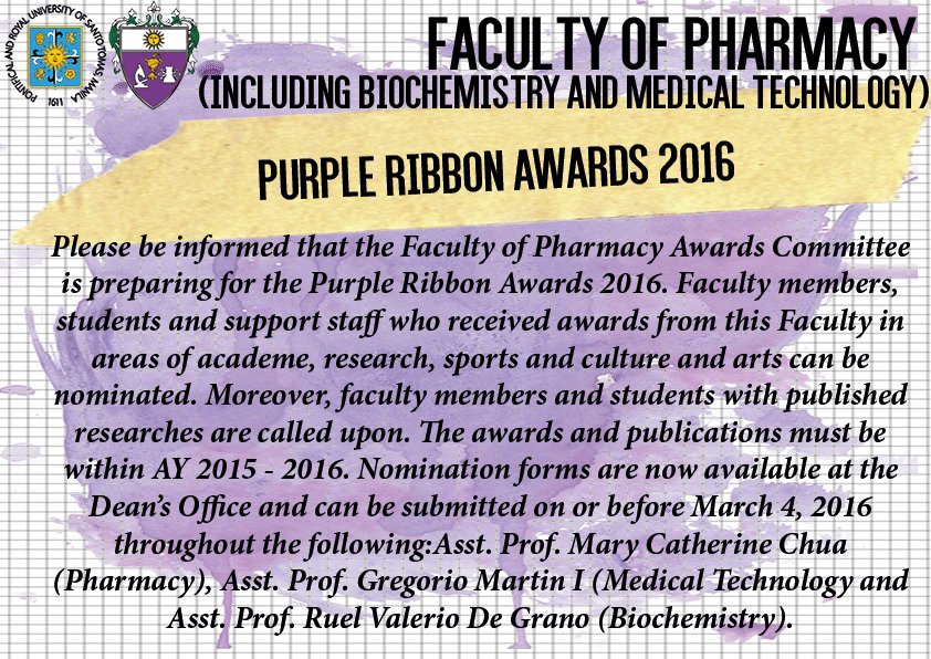 ustpharma's tweet photo. Re: Purple Ribbon Awards 2016 https://t.co/qQwwcuag9T
