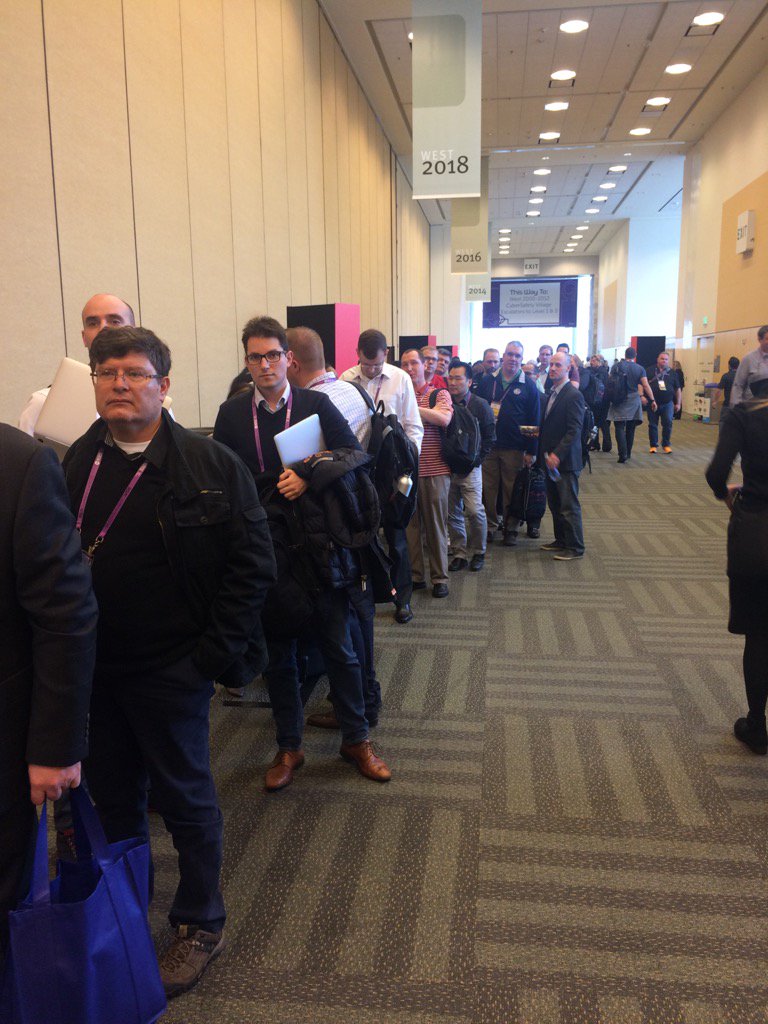 People are lining up for our table top session:-) we will not have issues finding 50 participants! #rsac <a href="/foxit/">Fox-IT</a>