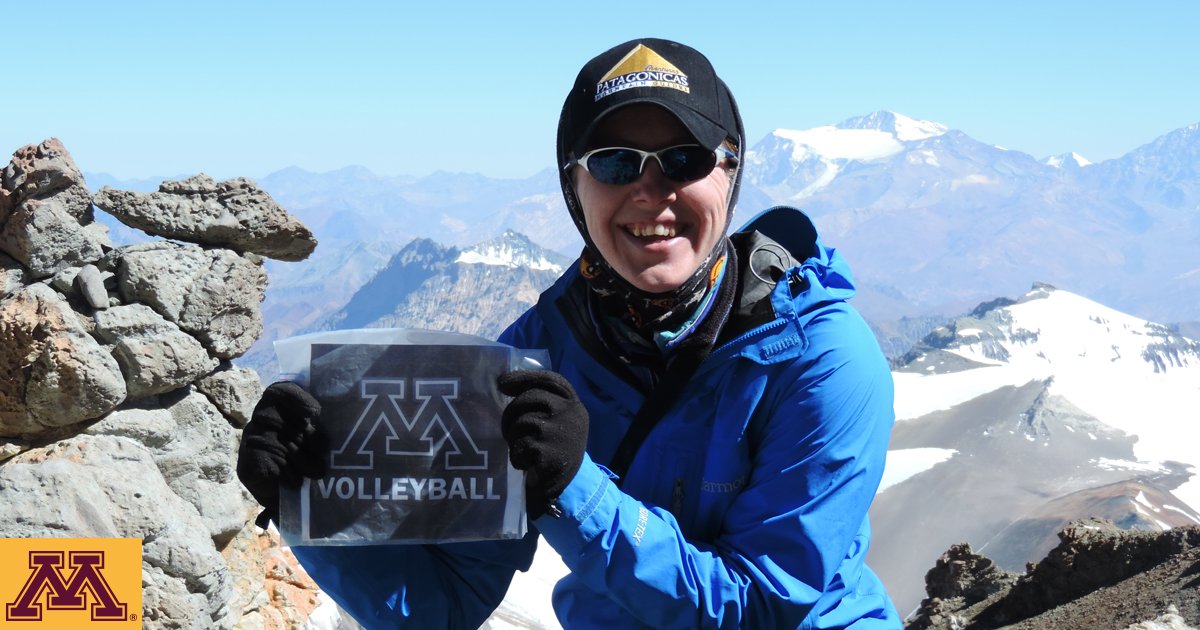 GopherVBall's tweet photo. #Gophers alum Lisa Axel (1999-02) has traveled around the world. Check out her story here! https://t.co/mG3vgCw9uj https://t.co/PCsXdLVvEq