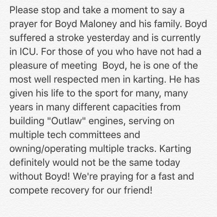 Please be sure to stop and say a prayer for Boyd tonight and in the days to come!
