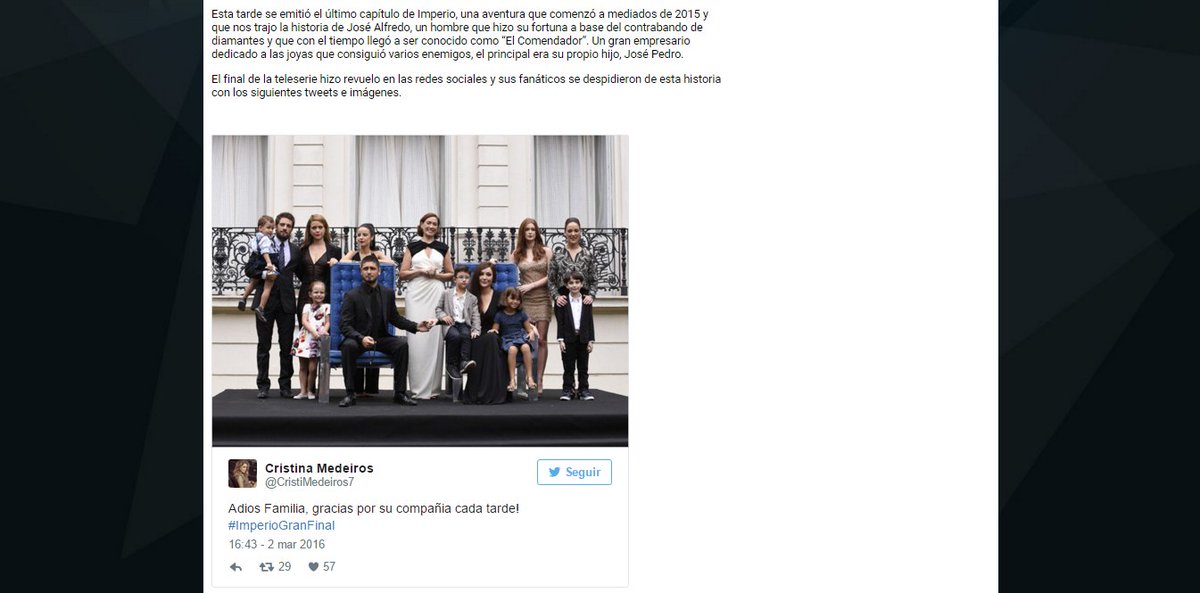 DuBotticelli's tweet photo. Hasta que al fin, el @canal13 nos tomó en cuenta! #ImperioGranFinal https://t.co/mI71DJYTfJ