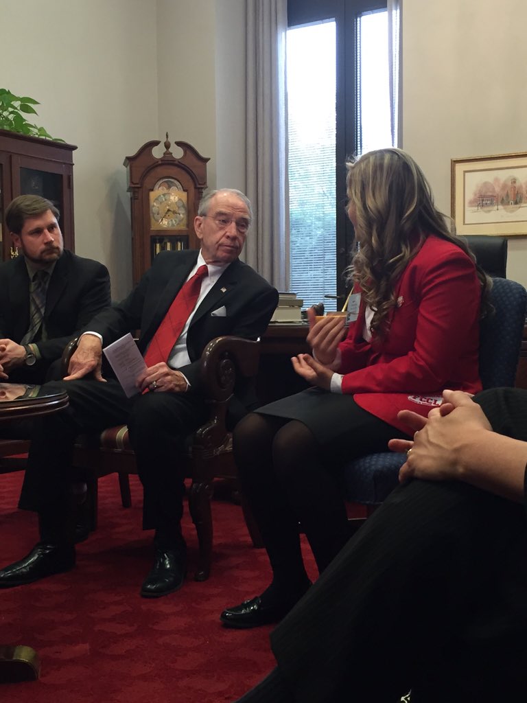 thestevemichael's tweet photo. Not every 16 yr old gets this opportunity! So proud of you! #USSenate @KendraMichael13 @ChuckGrassley #FCCLA https://t.co/wXrSopFEjD