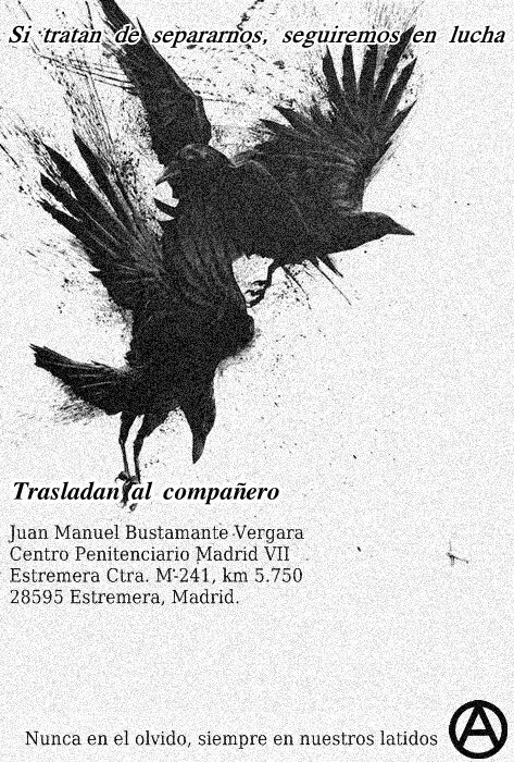 Cartel con la nueva dirección de #Nahuel.
Muestra tu apoyo y solidaridad, escribe a lxs presxs #4MesesSinNahuel