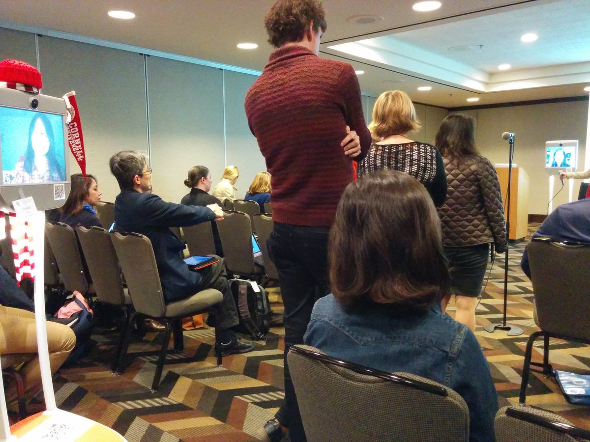 alexleavitt's tweet image. We are about to witness #CSCW&apos;s first robot-robot Q&amp;amp;A. #cscw2016