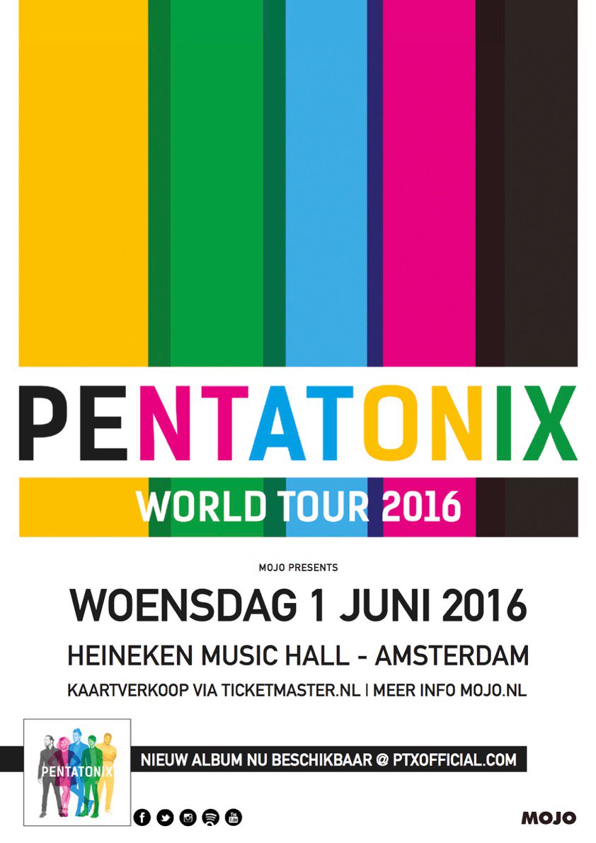 PTXofficial's tweet photo. Amsterdam! Tickets for the #PTXWorldTour are available now at https://t.co/F23aUBc84l! https://t.co/ECT087c4vD