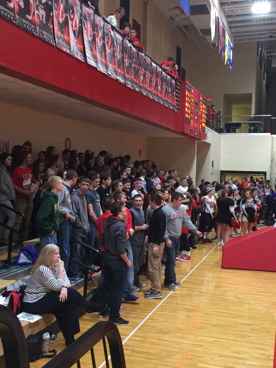 ACJetsAthletics's tweet photo. Sportsmanship @ Sectional 36! Bluffton Tigers &amp; AC Jets students cheering together! @IHSAA1 https://t.co/IDPVviUBlp