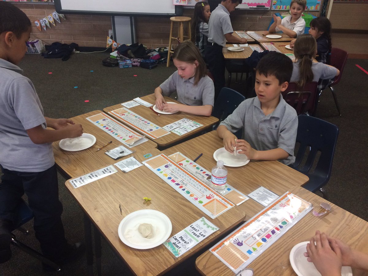 TeamBirnbaum's tweet photo. Creating our own fossil imprints using twigs, pebbles, and plants #secondgrade #2ndgrade https://t.co/cBqbW992qU