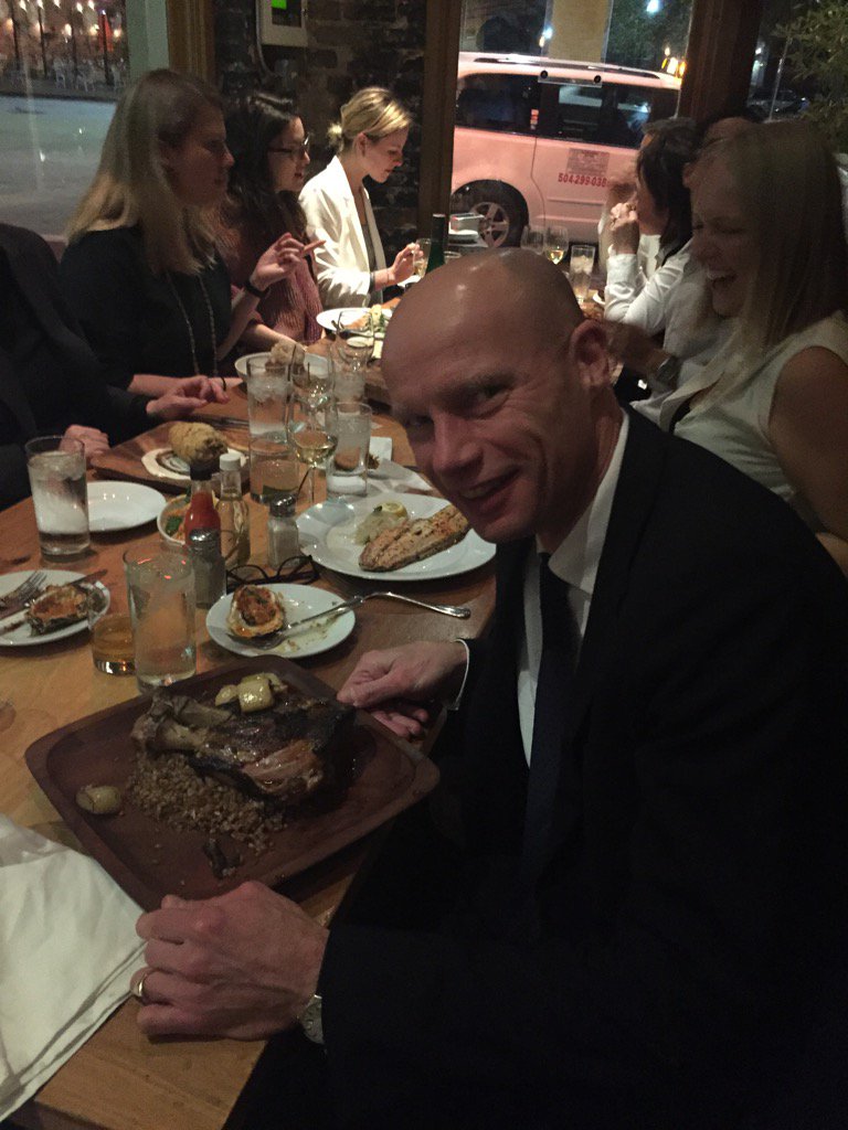 JTorresSpringer's tweet photo. Great to be with #resilience leader @henkovink over some NOLA pork shank at #RESCON16 earlier this week https://t.co/osjegPiMAs