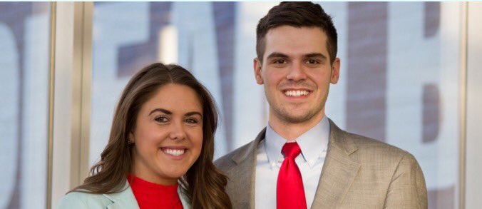 WVUStudentLife's tweet photo. Congrats Jules Merow &amp; Mac McIntyre, new SGA president &amp; vice president, respectively! @julesmerow @easymacsquared https://t.co/NC6dVRuRa5