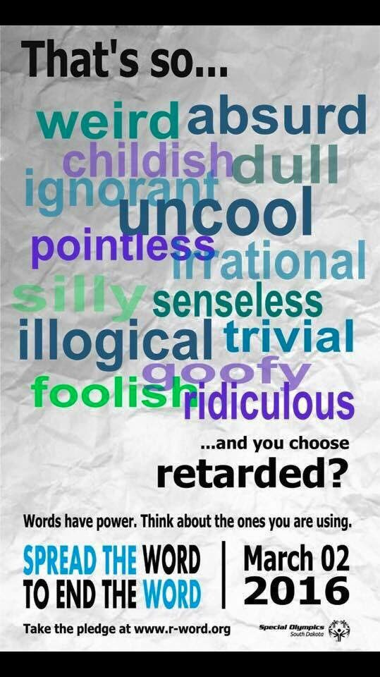 MoveLiveLearn's tweet photo. Spread the word, to end the word. @SpecialOlympics ❤️ https://t.co/rRccFDfYNe