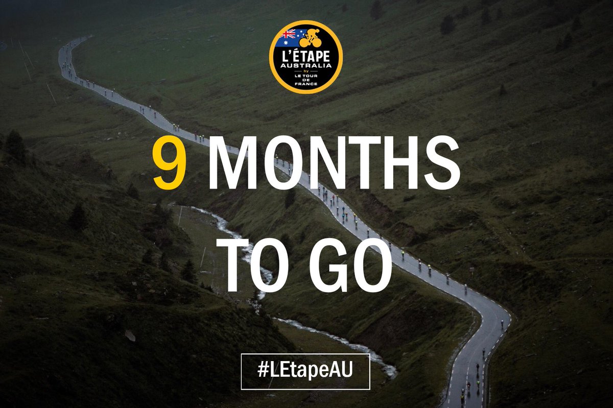 letapeaustralia's tweet image. 9 months today until #letapeau! Have you got your team together? Teams will be of 9, just like @letour teams #9togo🚲