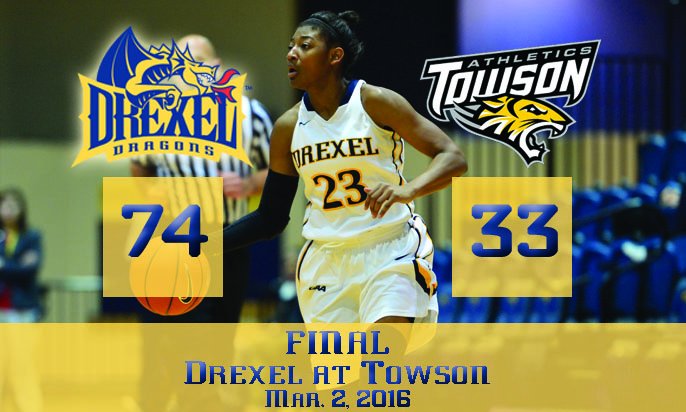 Final score, as the Dragons clinch the No. 2 seed in the upcoming CAA Tournament!