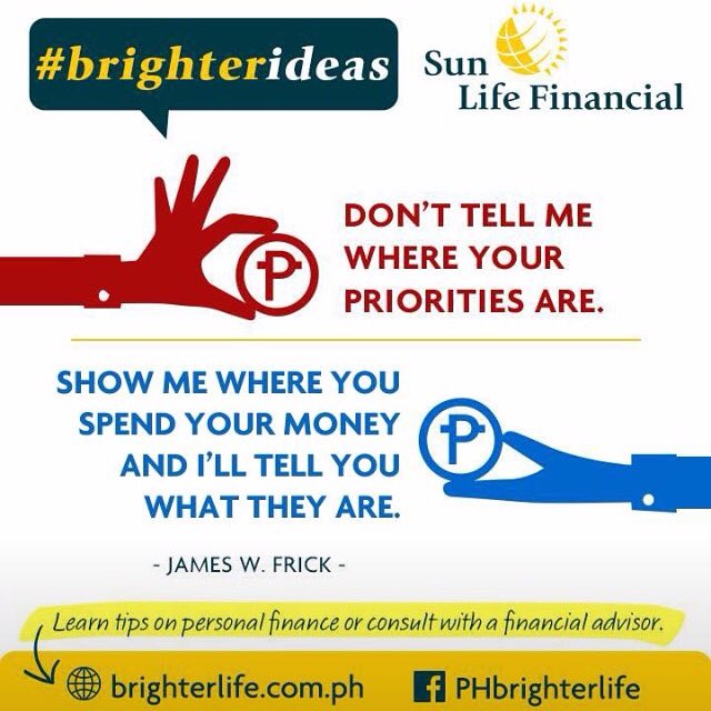 AbiPaco's tweet photo. How you spend your money is how you live your life🌞 #SunLifePh #LiveFreePH https://t.co/dW14S8XP82