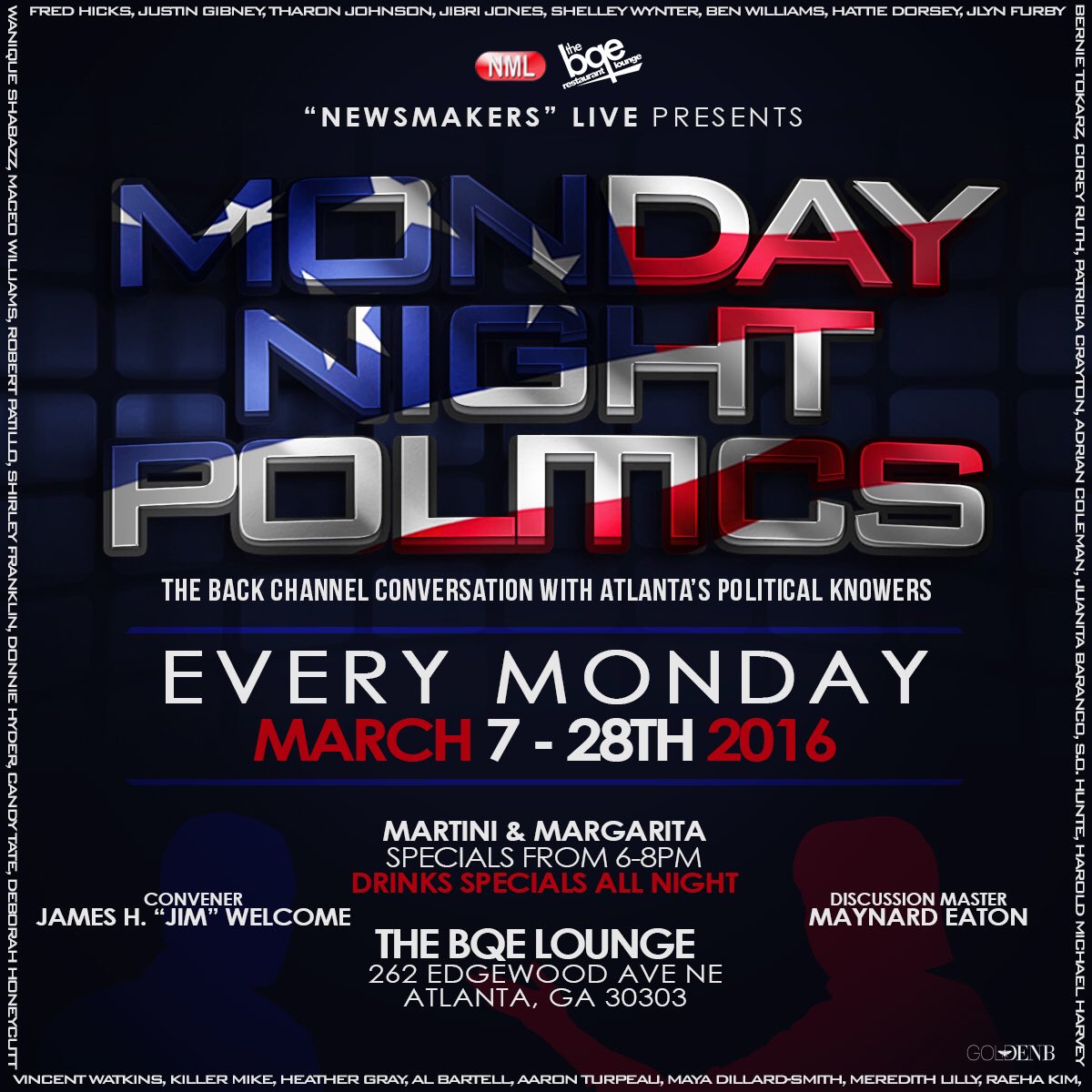 The political minds  meet every Monday in March beginning March 7th