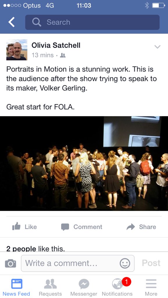 .<a href="/FOLAMelb/">Festival of Live Art</a> #portraitsinmotion