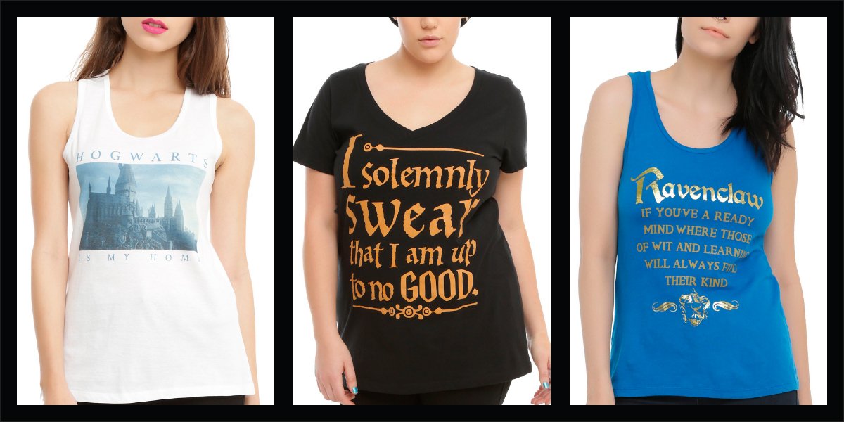 HotTopic's tweet image. What top would you wear to the Wizarding World of Harry Potter in Hollywood? hottopic.me/bsG7d #harrypotter