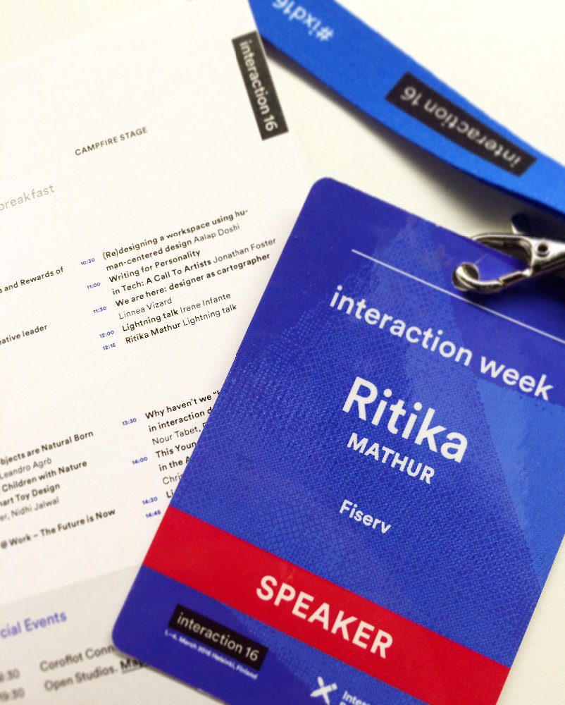 ritika_mathur's tweet photo. Today is the day! If you are at #Ixd16 I hope to see you at my talk on Engagement Toolkit to break org silos #IXDA16 https://t.co/9Z9Rsjc099