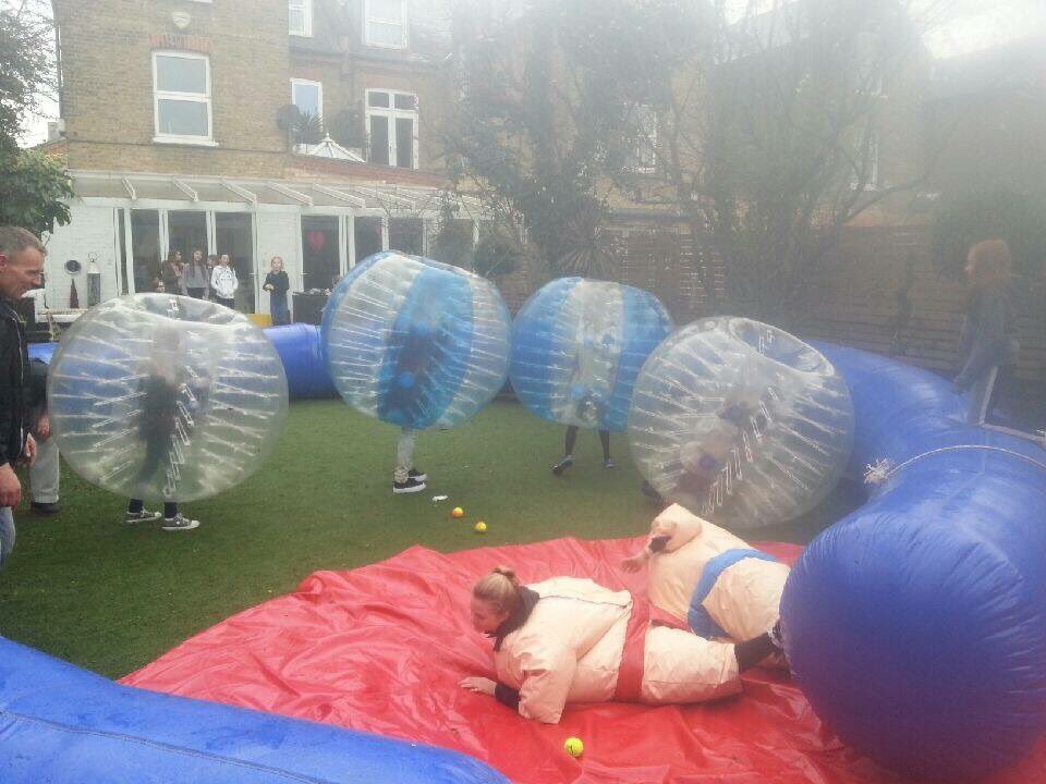 Body zorbing vs sumo! Book today 07800550256