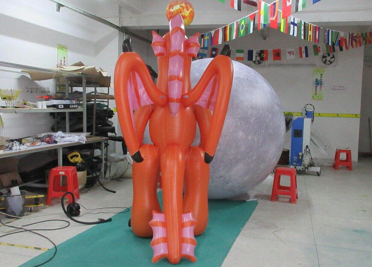 Hongyi5Eva's tweet photo. orange dragon costume,contact: hongyi5@hongyitoy.com https://t.co/xrj3hYFoLz