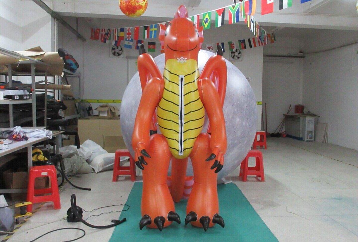 Hongyi5Eva's tweet photo. orange dragon costume,contact: hongyi5@hongyitoy.com https://t.co/xrj3hYFoLz