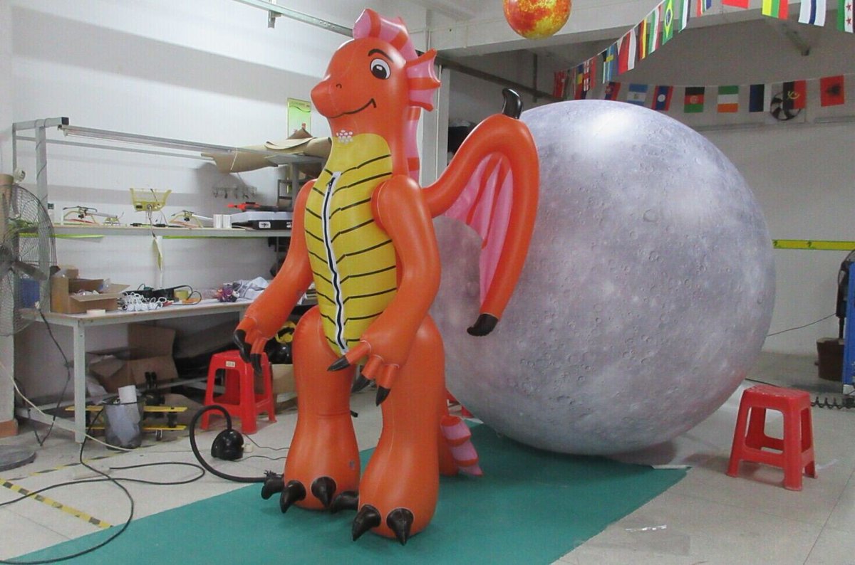 Hongyi5Eva's tweet photo. orange dragon costume,contact: hongyi5@hongyitoy.com https://t.co/xrj3hYFoLz