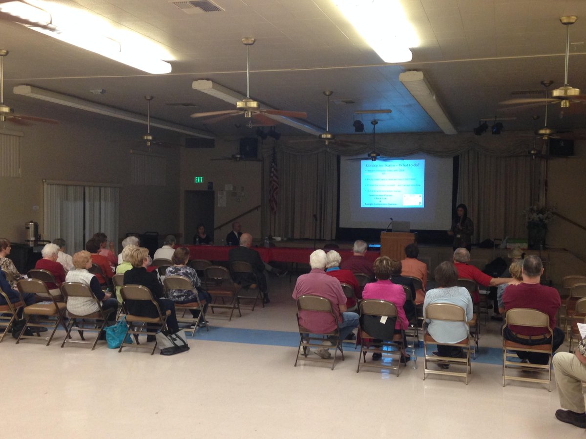 I learned a lot about keeping seniors safe at the Kern City Public Safety Meeting tonight.