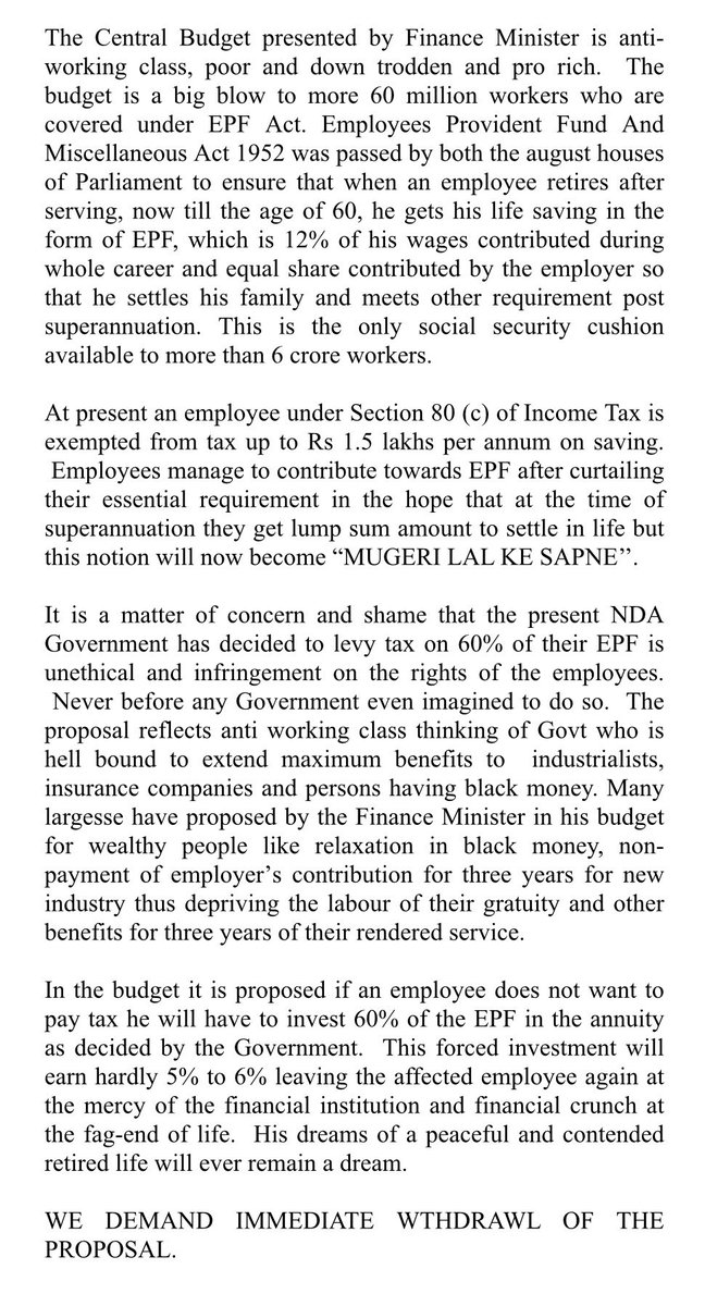 ajaymaken's tweet photo. 'Fair and Lovely' scheme for Tax Defaulters
And Taxing hard earned Provident Fund of 6crore salaried class!
#Shame https://t.co/VOvf1kvSz6