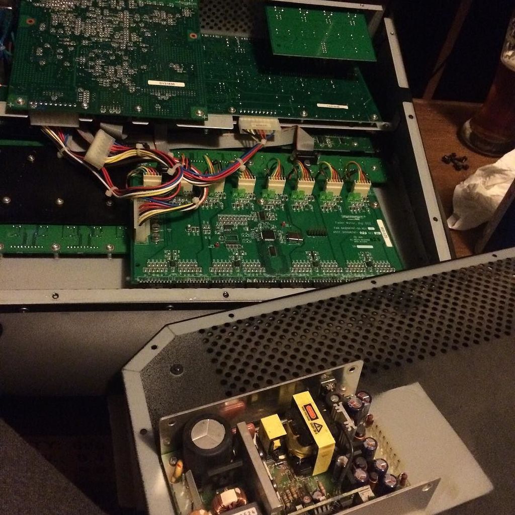 producerpassion's tweet image. What my night look like.. #digi002 #fixstuff #breakstuff #breaker #protools #bigaccident #ouch #why #notsosmart #li…