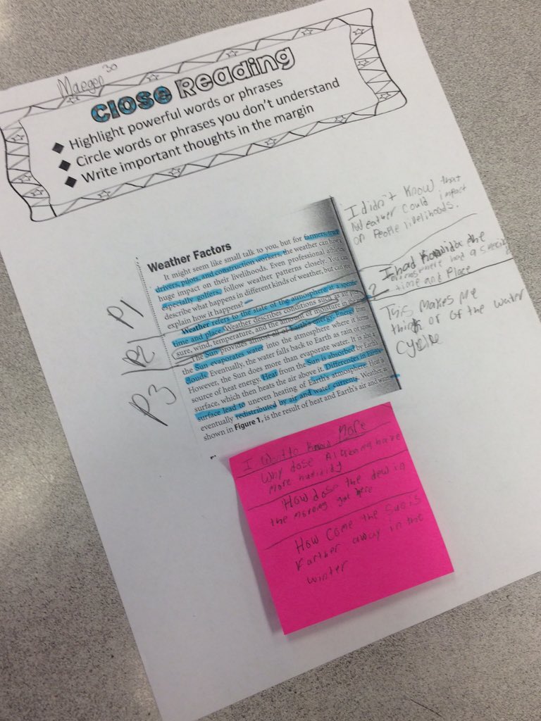 6thFerrell's tweet photo. @6thFerrell close reading activity working together to ask questions to further understanding @FHSWolves https://t.co/CcLqrLGSOx