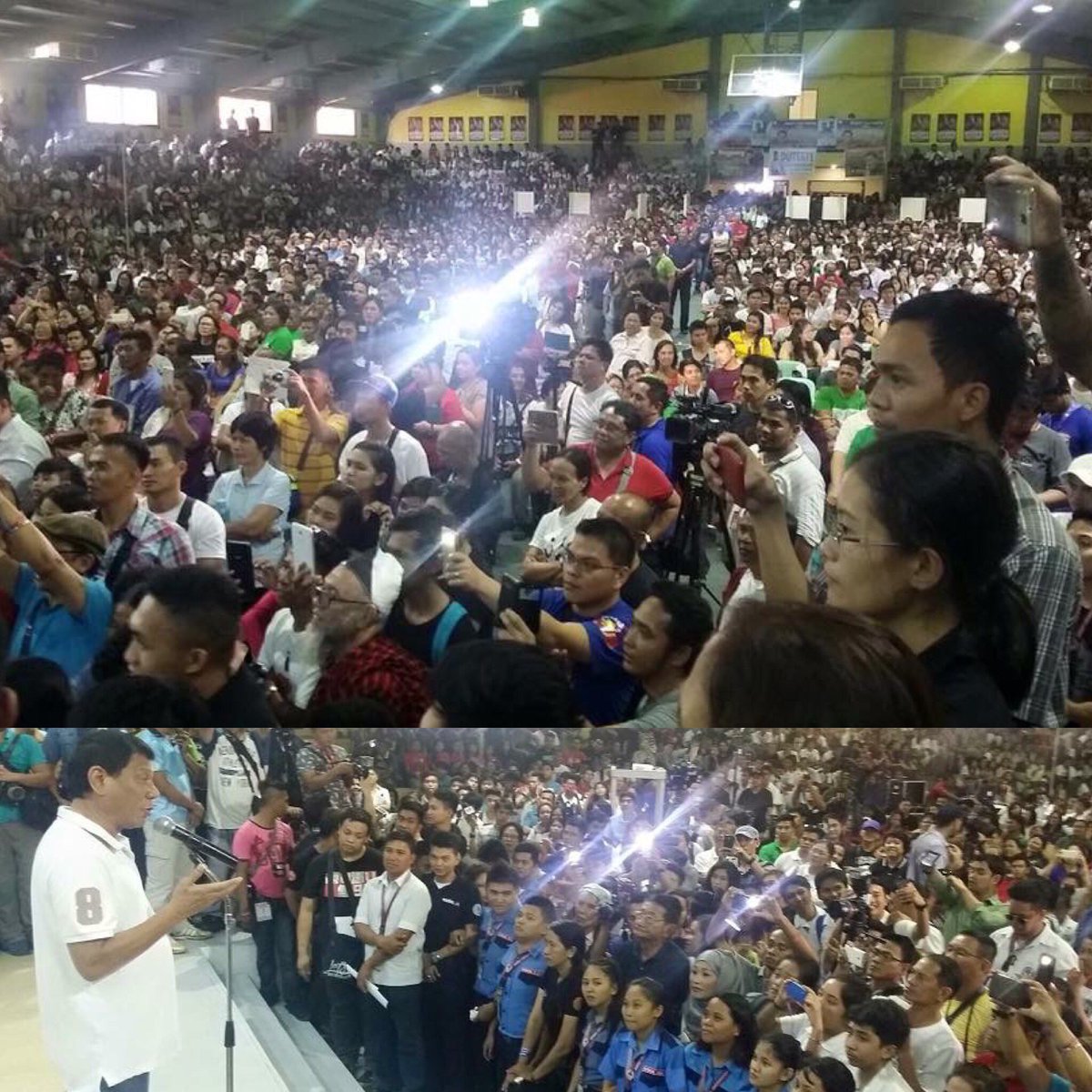 4Duterte's tweet photo. Duterte-Cayetano sortie in Pangasinan #Duterte2016 #DuterteCayetano #OneForDuterte https://t.co/6zunkQnJtE
