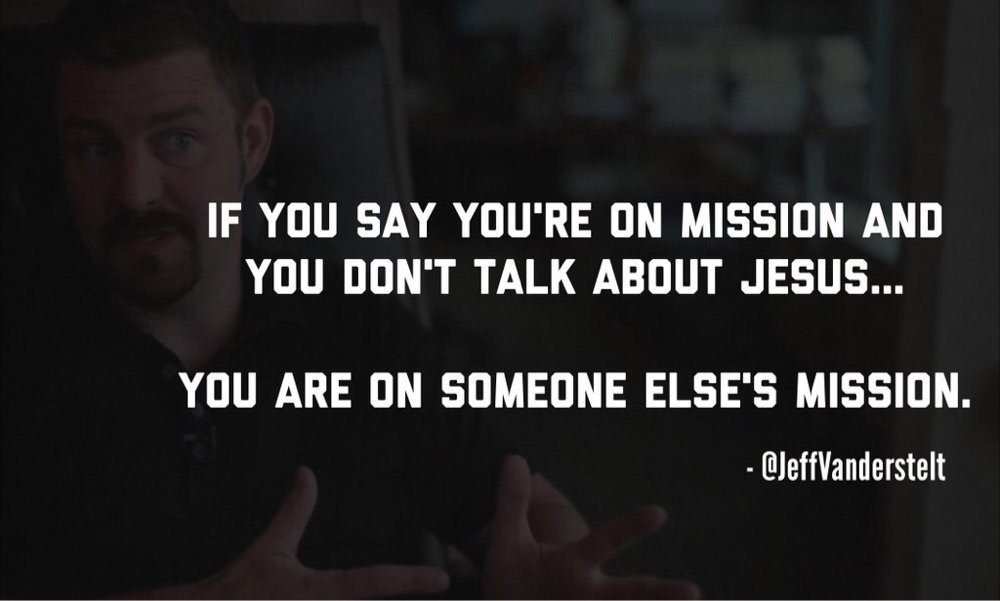 If you say you’re on mission and you don’t talk about Jesus...Guess What?

#5LQ So Good>> buff.ly/1LzLjib