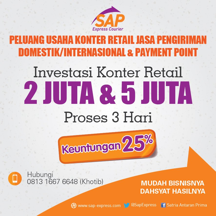 SapExpress's tweet image. Peluang usaha, menjadi Counter SAP Express.