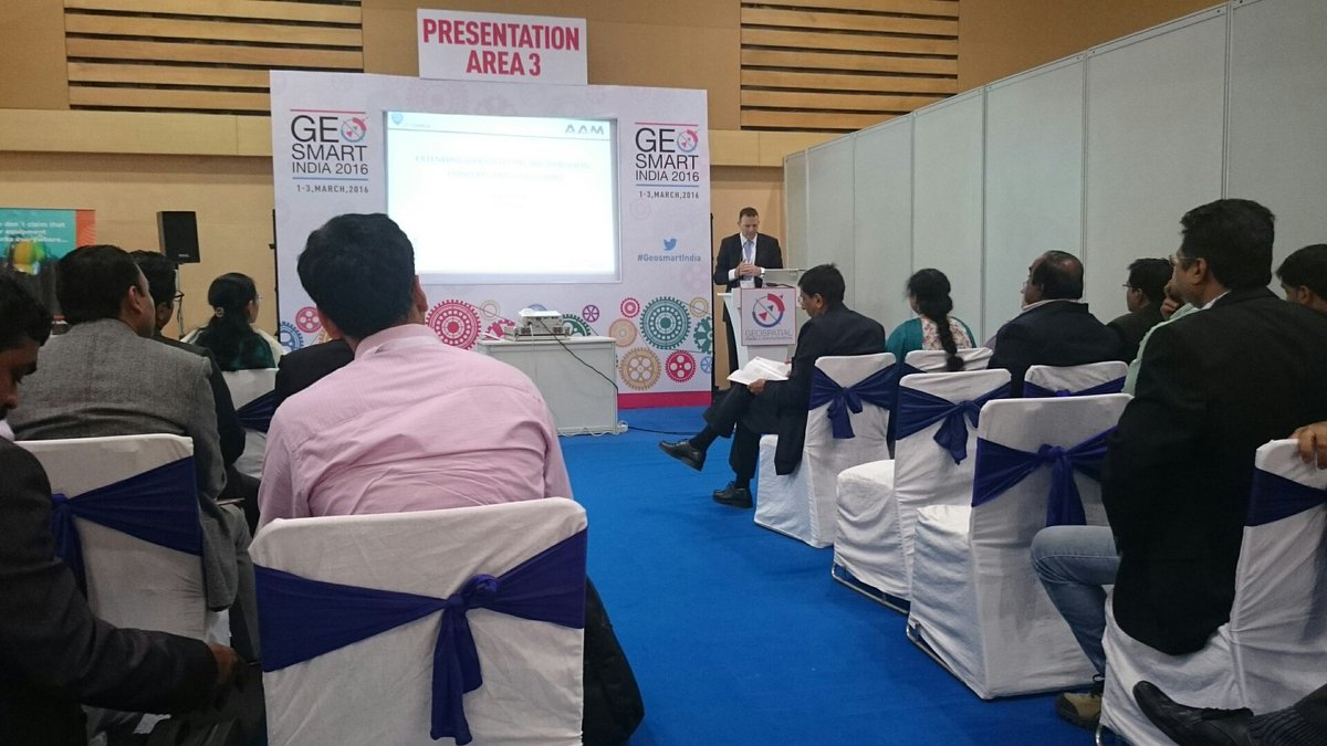 AAMGroup's tweet photo. The official launch of #GEOCIRRUS at #GeoSmartIndia. Visit us after the presentation at booth #58 to find out more! https://t.co/bTknQonxrN