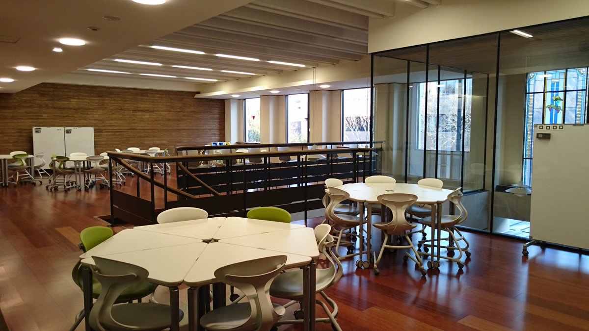 O Xrhsths 同志社女子大学広報部 Sto Twitter こちらは 看護学部関連棟の蒼苑館にあるラーニングラウンジです 机は可動式になっており グループワークをする際などにはとても便利です 本学には図書館をはじめ こういった勉強スペースがたくさんあります 同志社