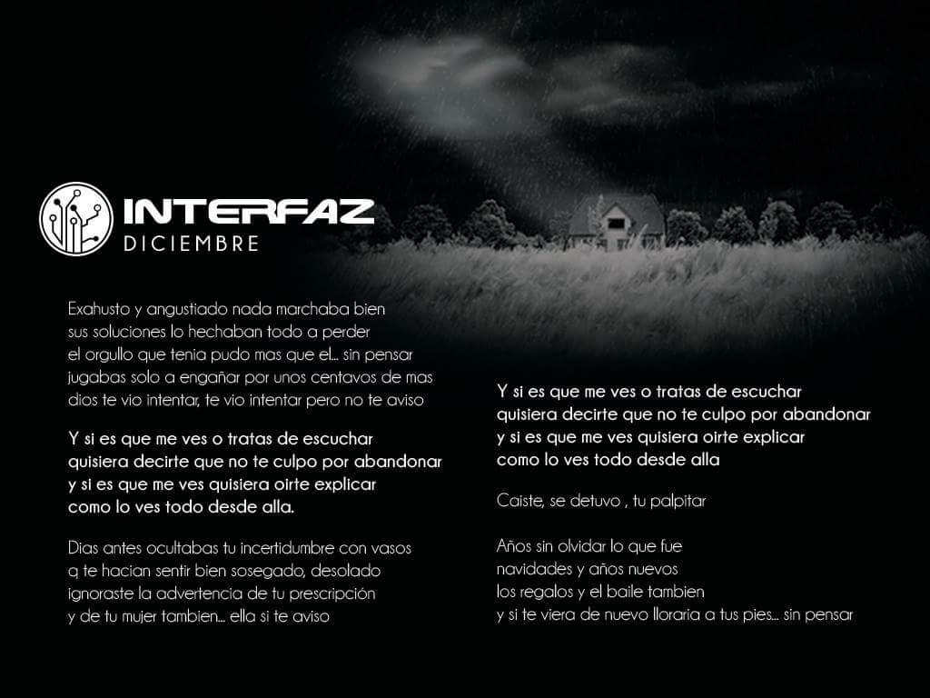 interfazband's tweet photo. INTERFAZ - Diciembre https://t.co/cFLAQsar7I #musica #rock #newmusic #rockalternativo #RT #FF  #latinos https://t.co/9o3U4uZnWx