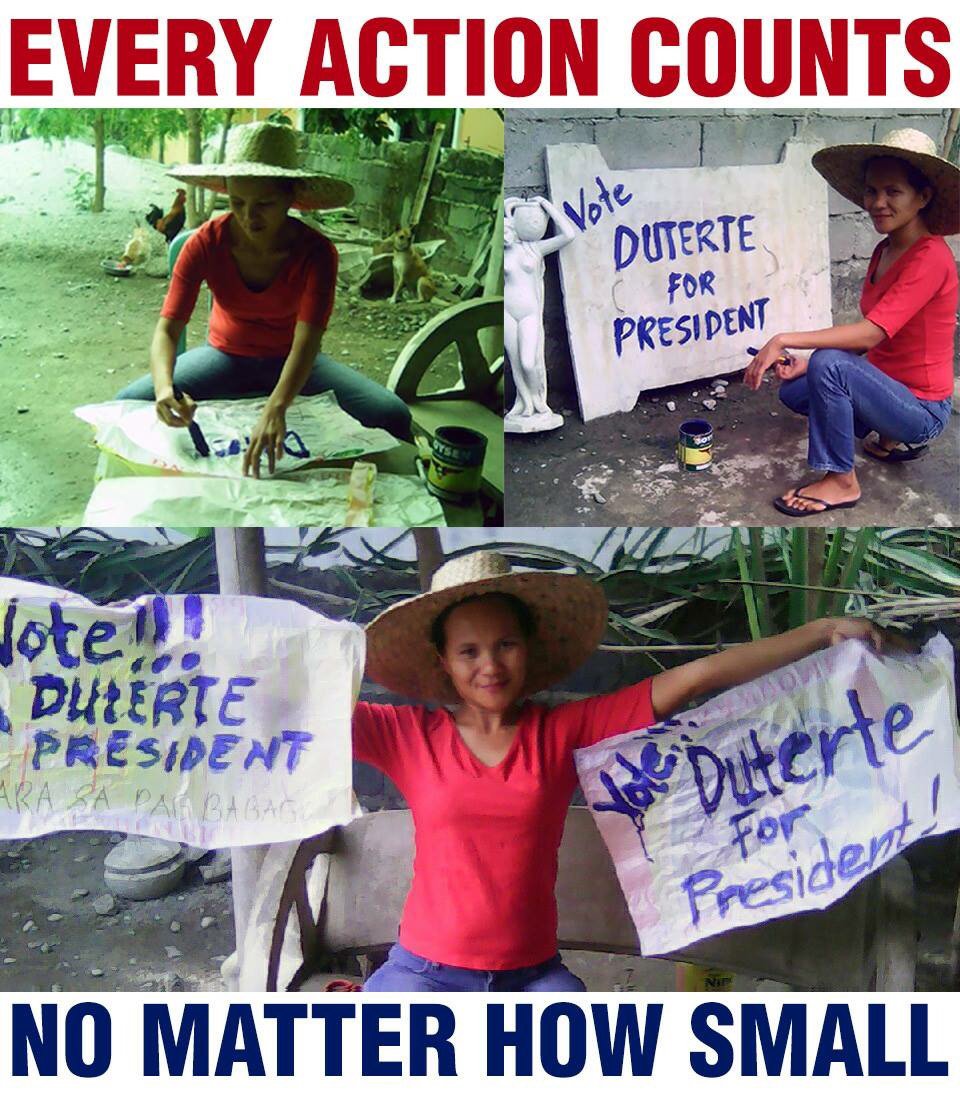 4Duterte's tweet photo. Every effort counts!!! Go, #TeamDuterte ! #Duterte2016 #DuterteCayetano #OneForDuterte https://t.co/Uw6Sq8rABI