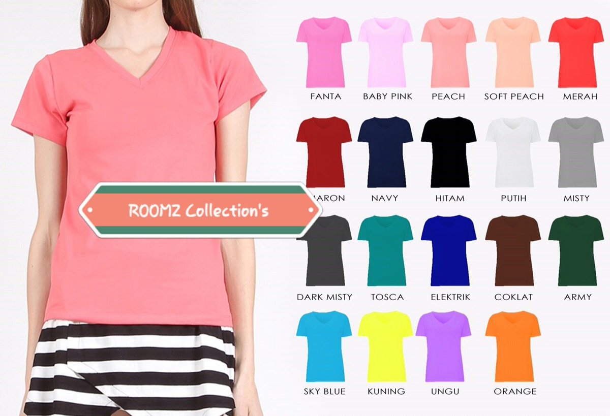 Vneck Tee ini bahannya tebel ya gaes, gak nerawang. Murah cuma 66rb!
Bantu RT ya teh @dveuShop <a href="/KeceFactory/">KeCe Factory</a> 😘