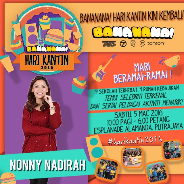 tv3malaysia's tweet image. #Bananana ! Temui Nonny Nadhirah pada hari Sabtu ini bermula jam 10 pagi di Esplanade Alamanda, Putrajaya!