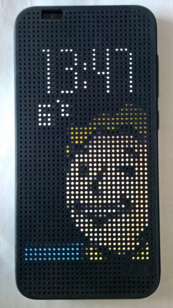 Hallore86's tweet photo. Ich mag mein neues Diensthandy 😄 #HTCOneA9 #Dotview #Fallout #Pipboy https://t.co/I30Ktdjwr8
