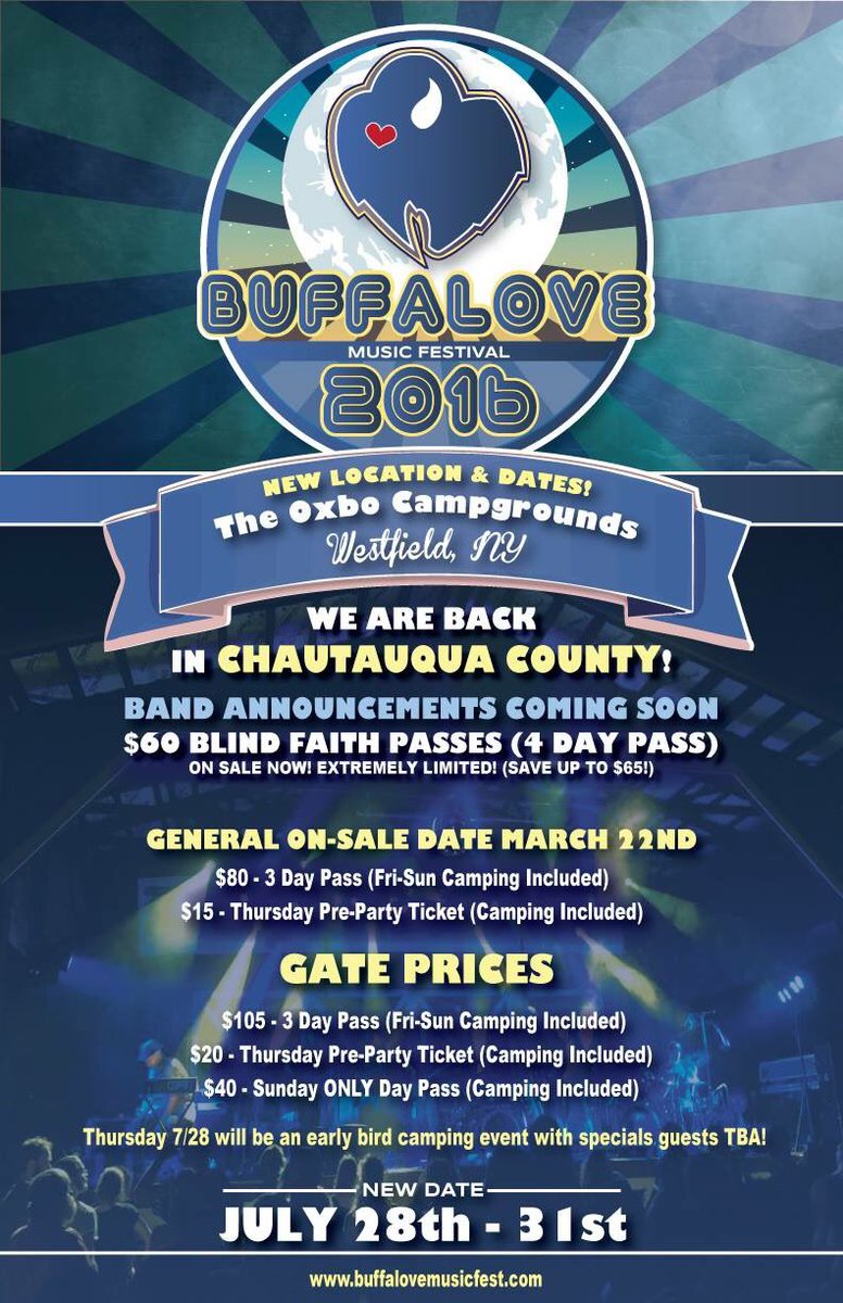 @BuffaloveFest blind faith tickets are available now for only $60!!
ticketfly.com/purchase/event… #BUFFALOVE