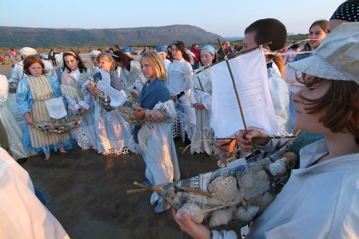 BigTellyNI's tweet photo. Hi #coasthour @coastmag thought we'd share this from a #beachcombing #arts project #TidewillTell #Ballyhackett https://t.co/MCAeprLaN8