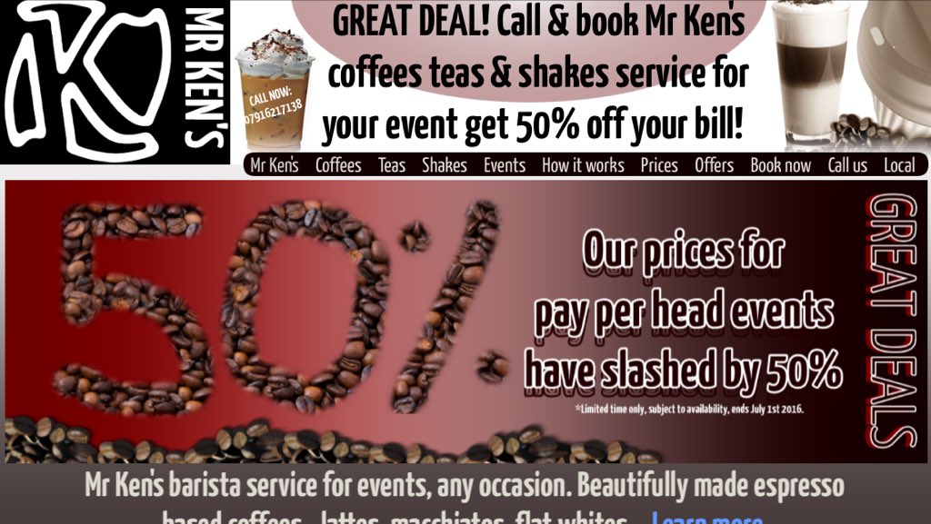 mrkensevents's tweet image. #CoffeeForEvents any occasion, prices cut at Mr Ken's -limited time only. Visit our #website mrkens.co.uk