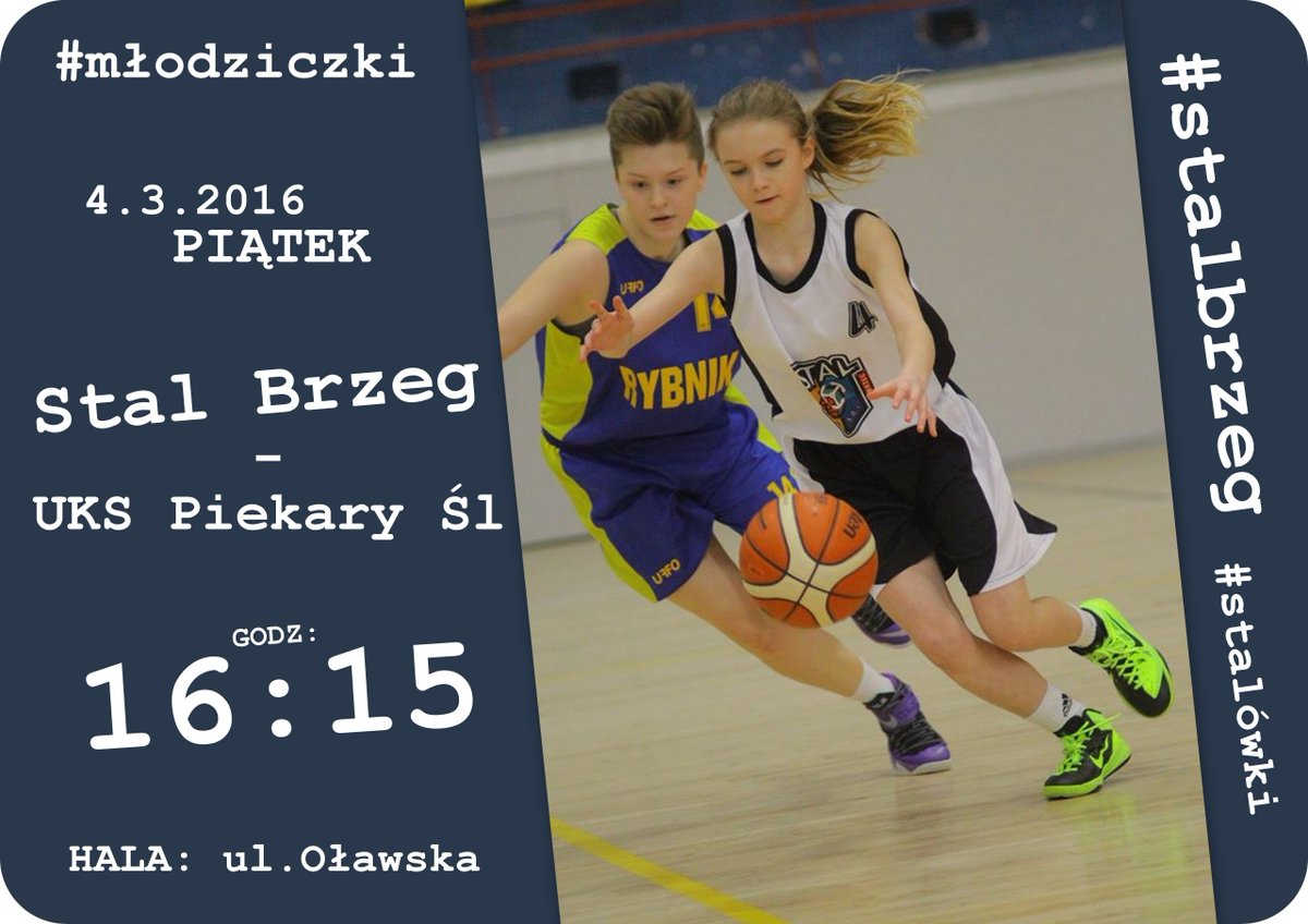 STALBRZEG's tweet photo. Już w ten piątek grają nasze młodziczki starsze ;) 
#stalbrzeg #stalówki #hejstal #brzeg #kibicujnam #gramyzsercem https://t.co/nRpbSdWAjM