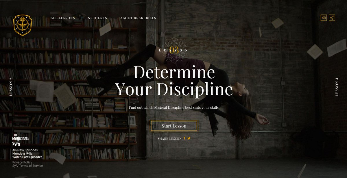 #SOTD is awarded to SyFy: The Magicians By <a href="/UNIT9/">UNIT9</a> (UK) for <a href="/NBCUniversal/">NBCUniversal</a> bit.ly/1oR5z4f #TheMagicians