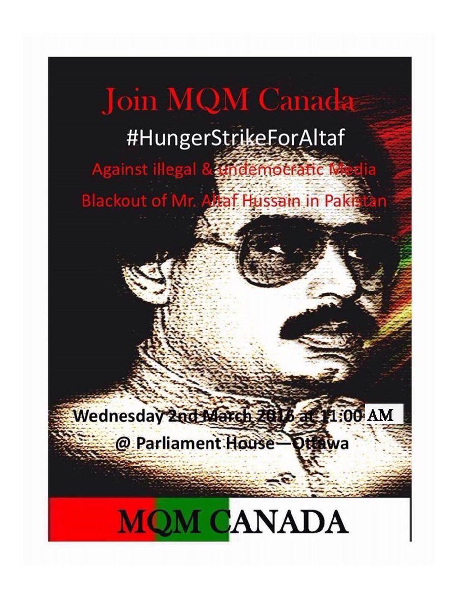 Fizzanadeem2's tweet photo. #HungerStrikeForAltaf against illegal media ban, by #MQMCanada at Parliament house in Ottawa. https://t.co/ZmUZjiJnhV