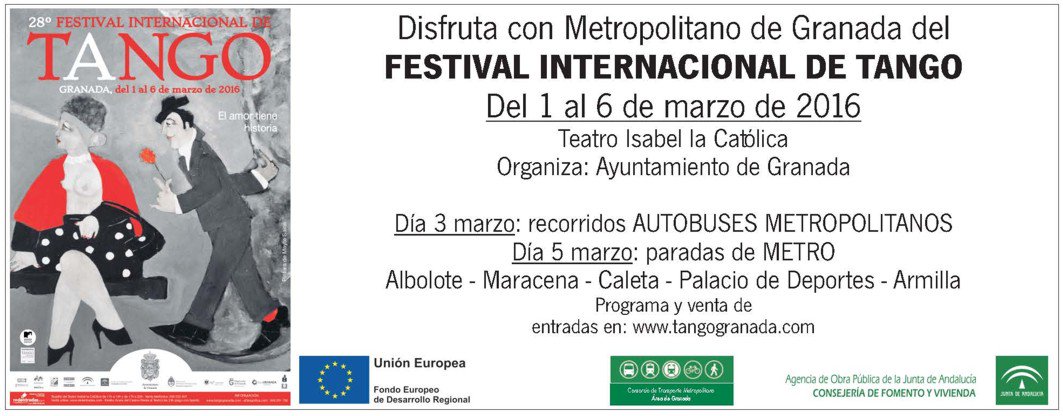 <a href="/JuntaGranada/">Junta Granada</a> <a href="/MarielaFBermejo/">Mariela Fdez-Bermejo</a> Disfruta de <a href="/tangogranada/">F. Tango Granada</a> HOY en los autobuses metropolitanos tinyurl.com/gvdjhuf