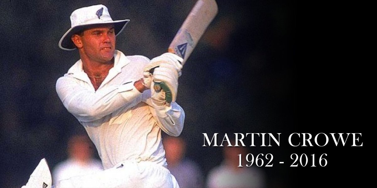 Desperately sad news about the passing of the great Martin Crowe. One of the best, taken away too soon. RIP mate.